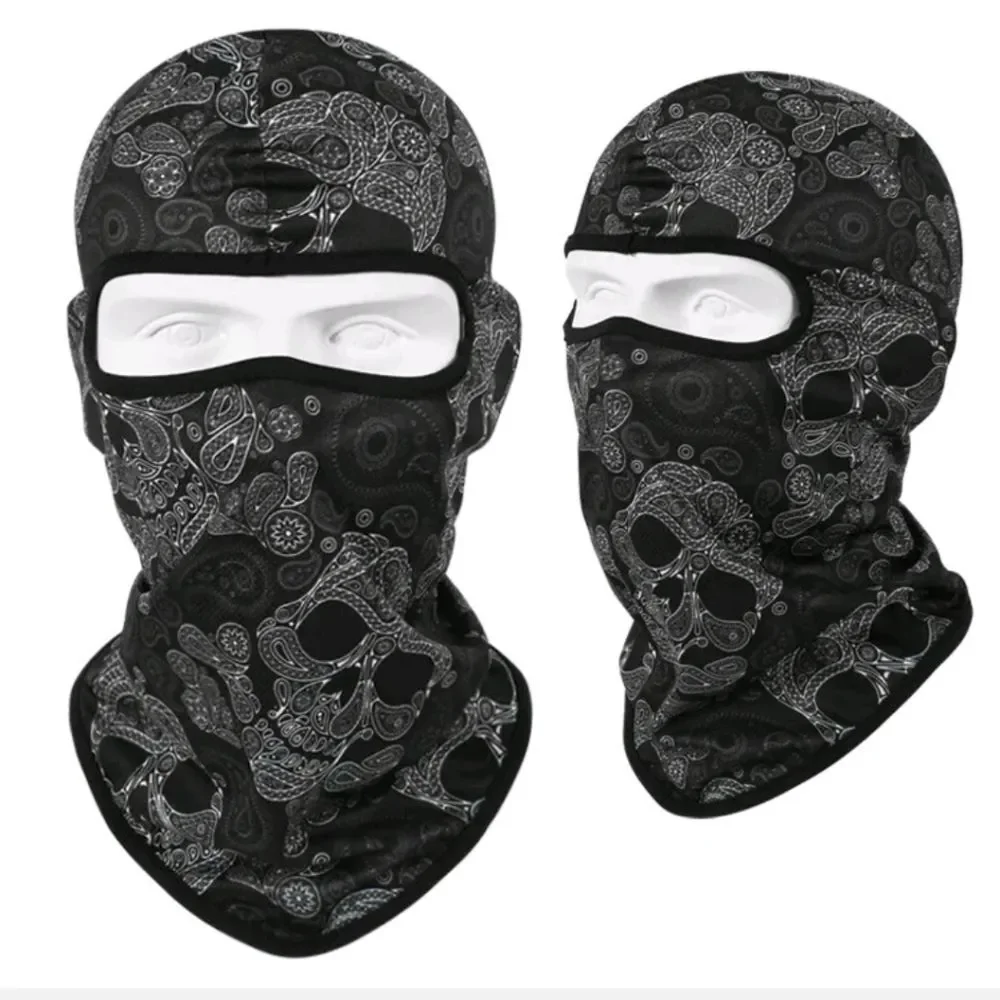Tactical Skull Ghost Printed Full Face Mask Balaclava Halloween Ski Motorcycle